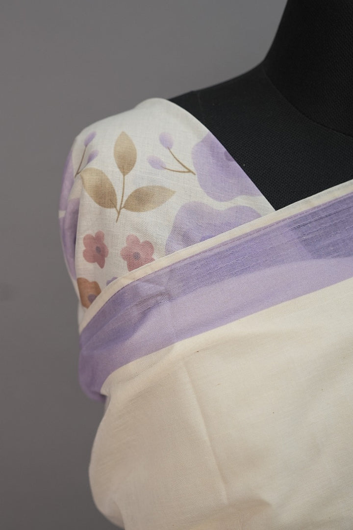 Digital Print Cotton Saree TSA2933