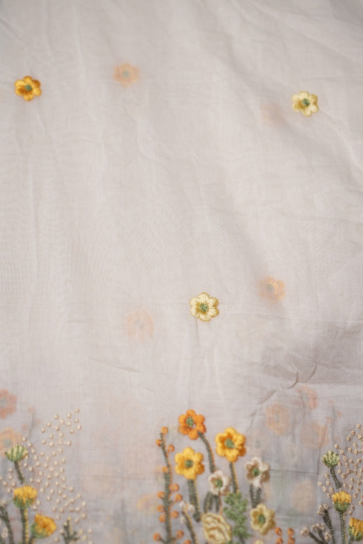 Chanderi Floral Motifs TRF2975