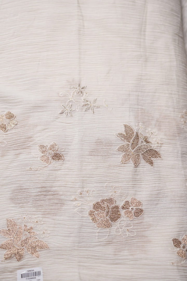 Chanderi (Crushed) with Motifs TRF2976