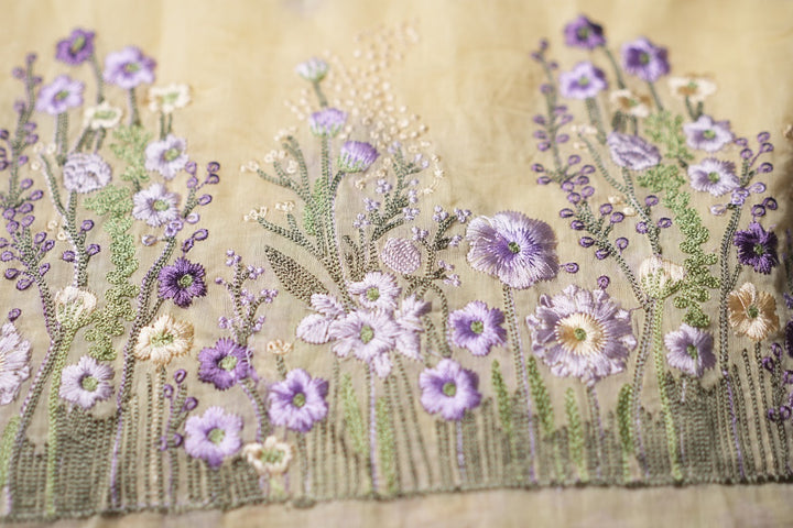Chanderi Floral Motifs TRF2975