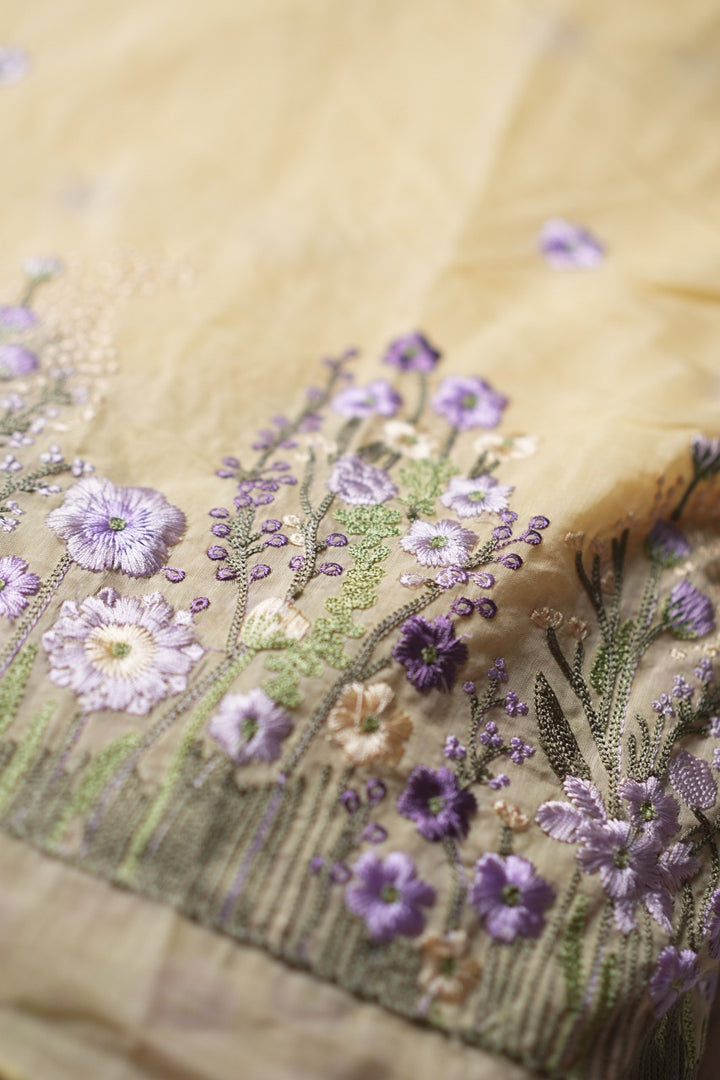 Chanderi Floral Motifs TRF2975