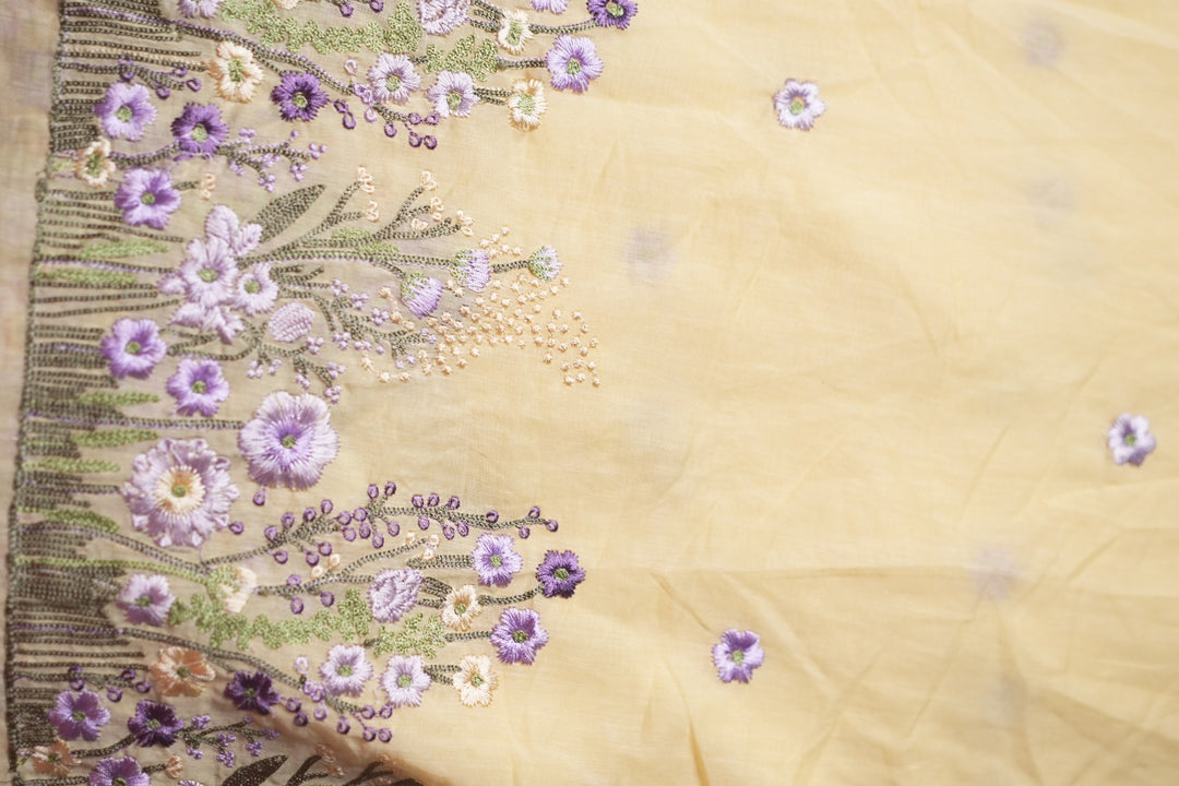 Chanderi Floral Motifs TRF2975