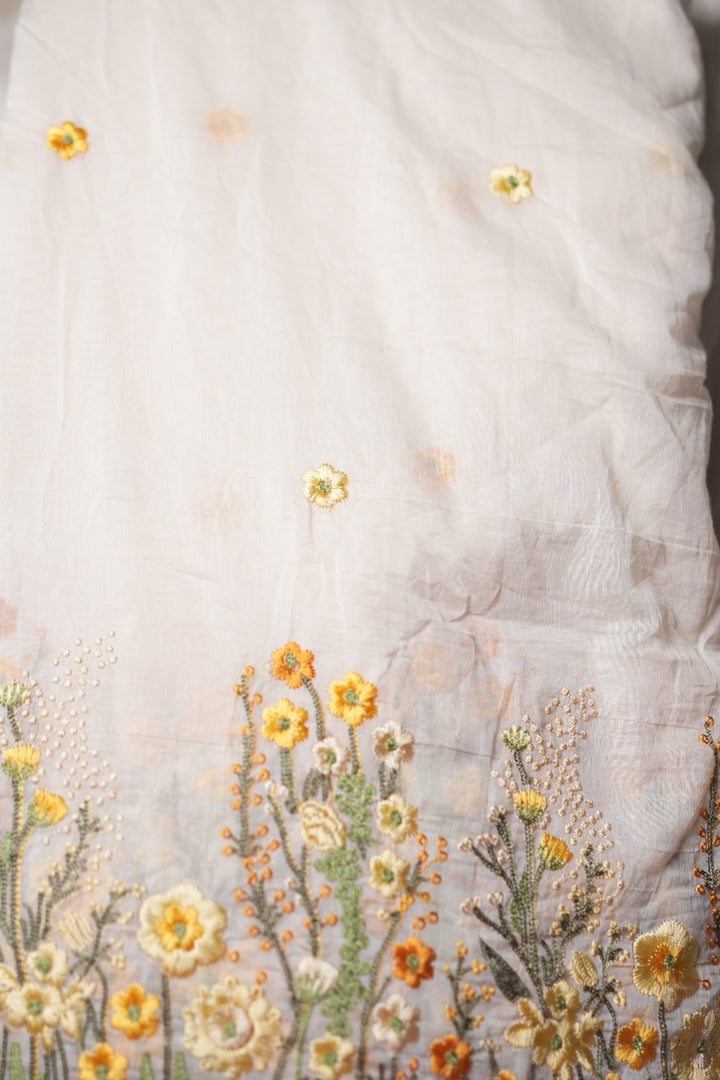 Chanderi Floral Motifs TRF2975