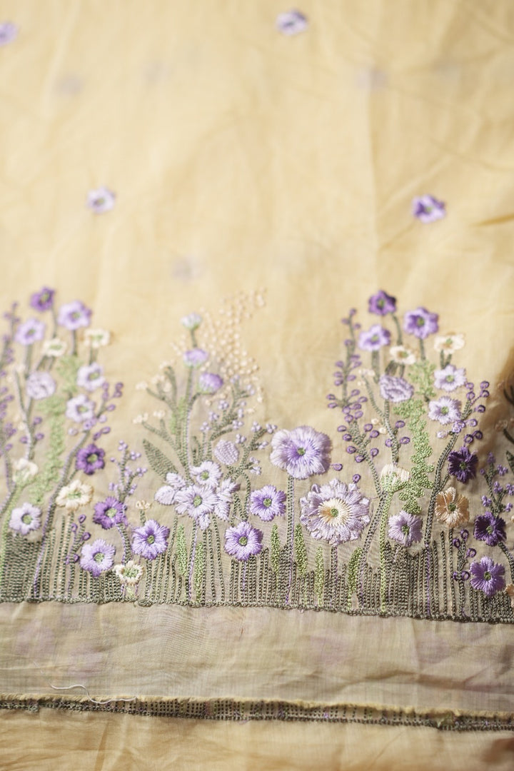 Chanderi Floral Motifs TRF2975