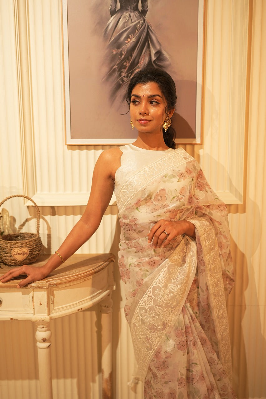 Organza Saree TSA334