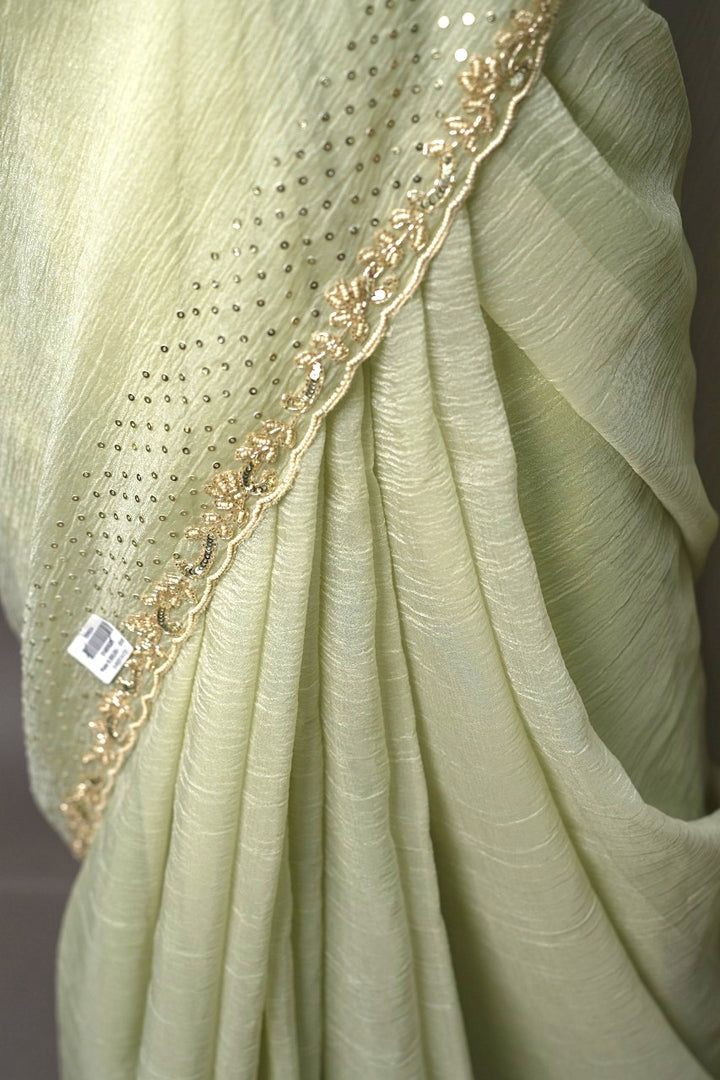 Crushed Tissue Saree TSA2981