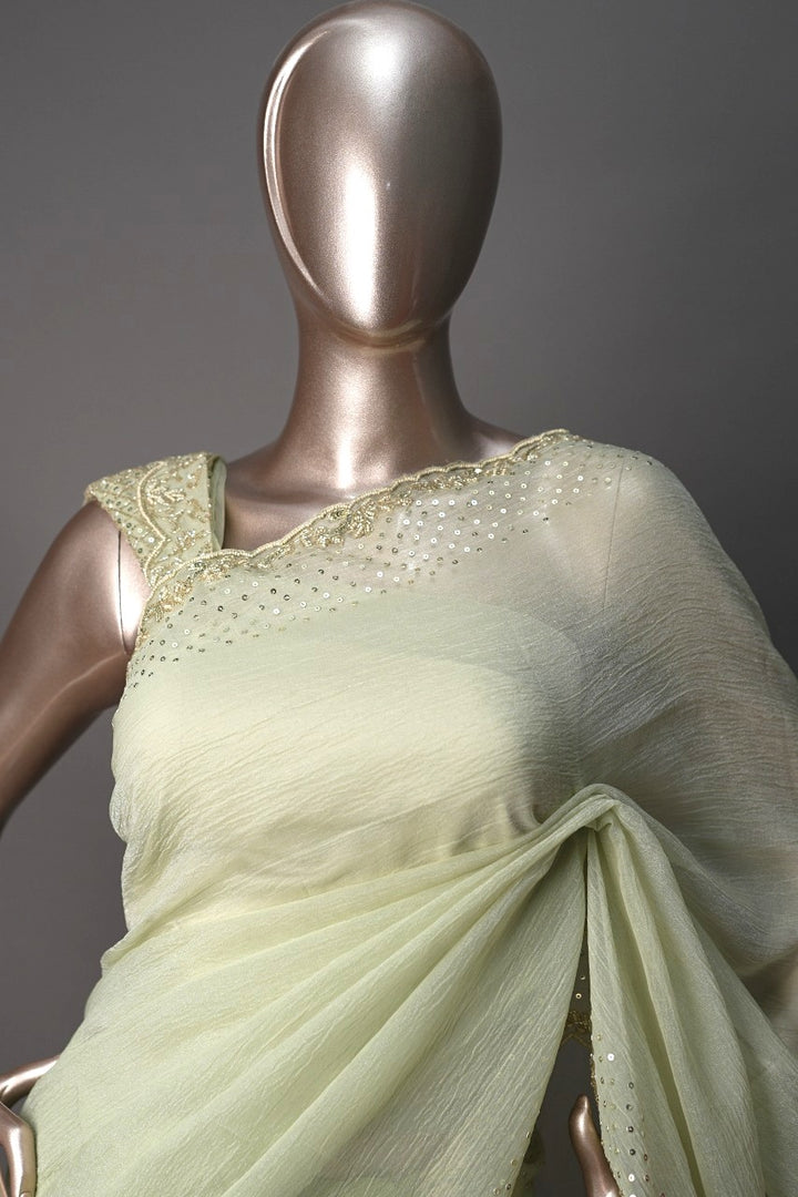 Crushed Tissue Saree TSA2981
