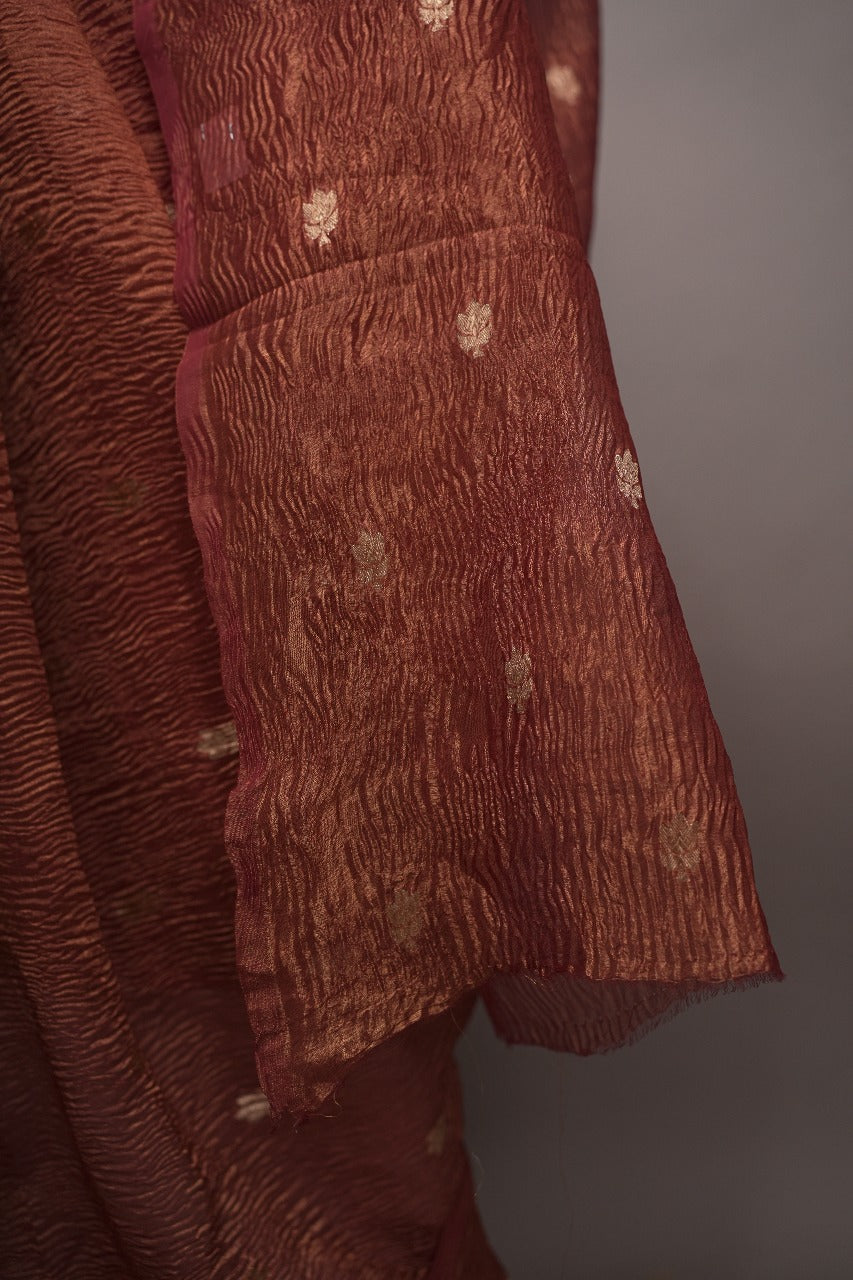 Pure Crushed Tissue Saree TSA3004