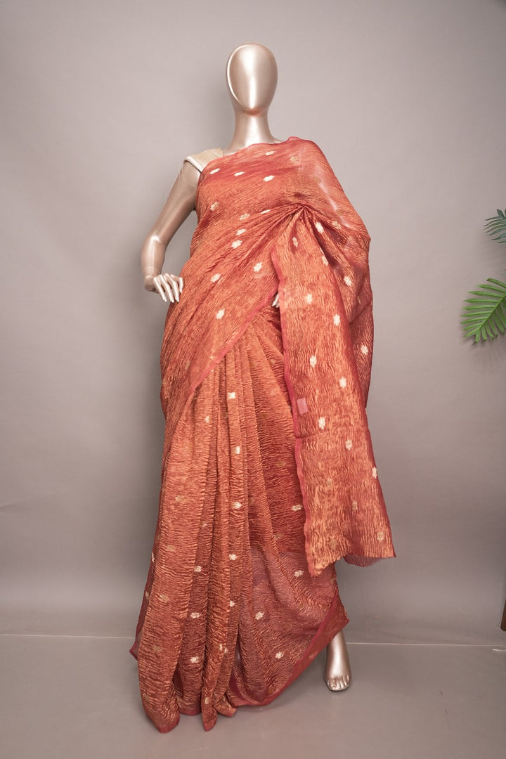 Pure Crushed Tissue Saree TSA3004