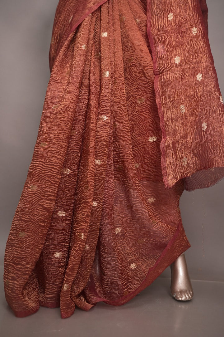 Pure Crushed Tissue Saree TSA3004