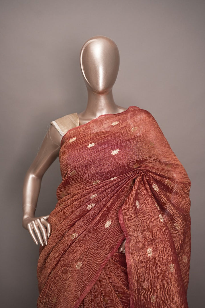 Pure Crushed Tissue Saree TSA3004