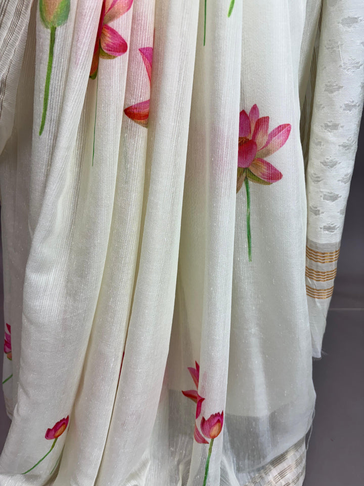 Chanderi Mix Saree TSA3019