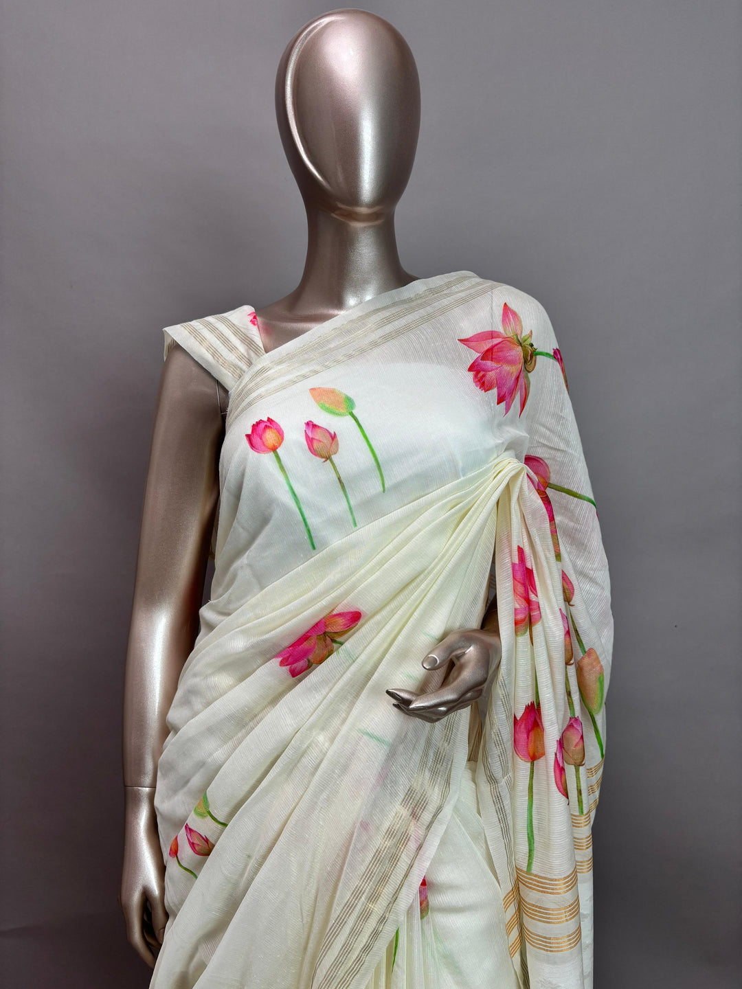 Chanderi Mix Saree TSA3019