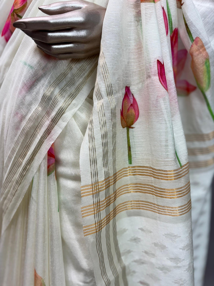 Chanderi Mix Saree TSA3019