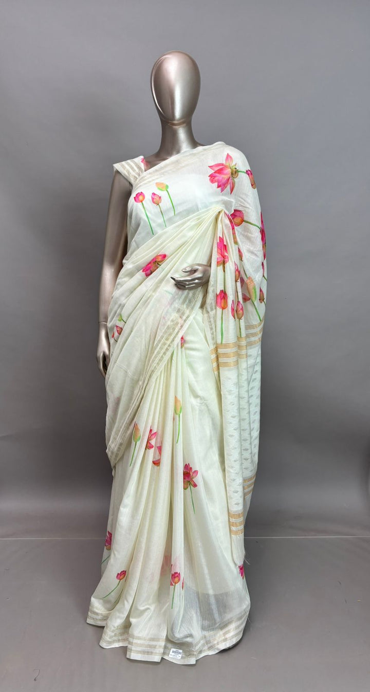 Chanderi Mix Saree TSA3019