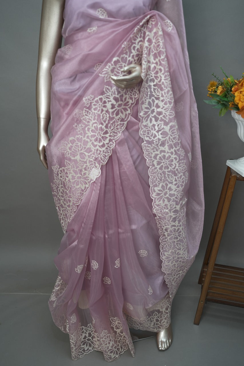 Glass Organza Saree TSA3032