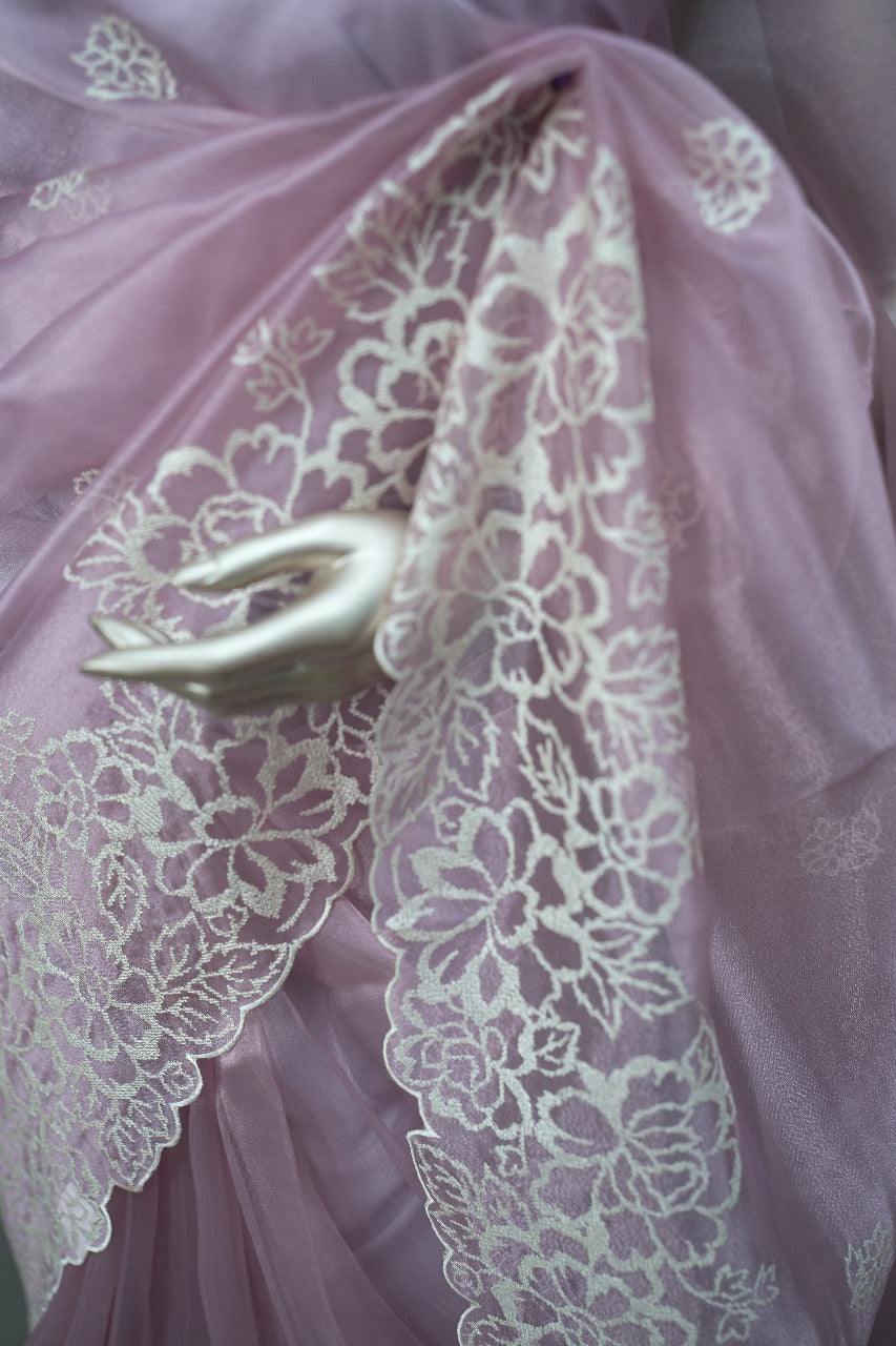 Glass Organza Saree TSA3032