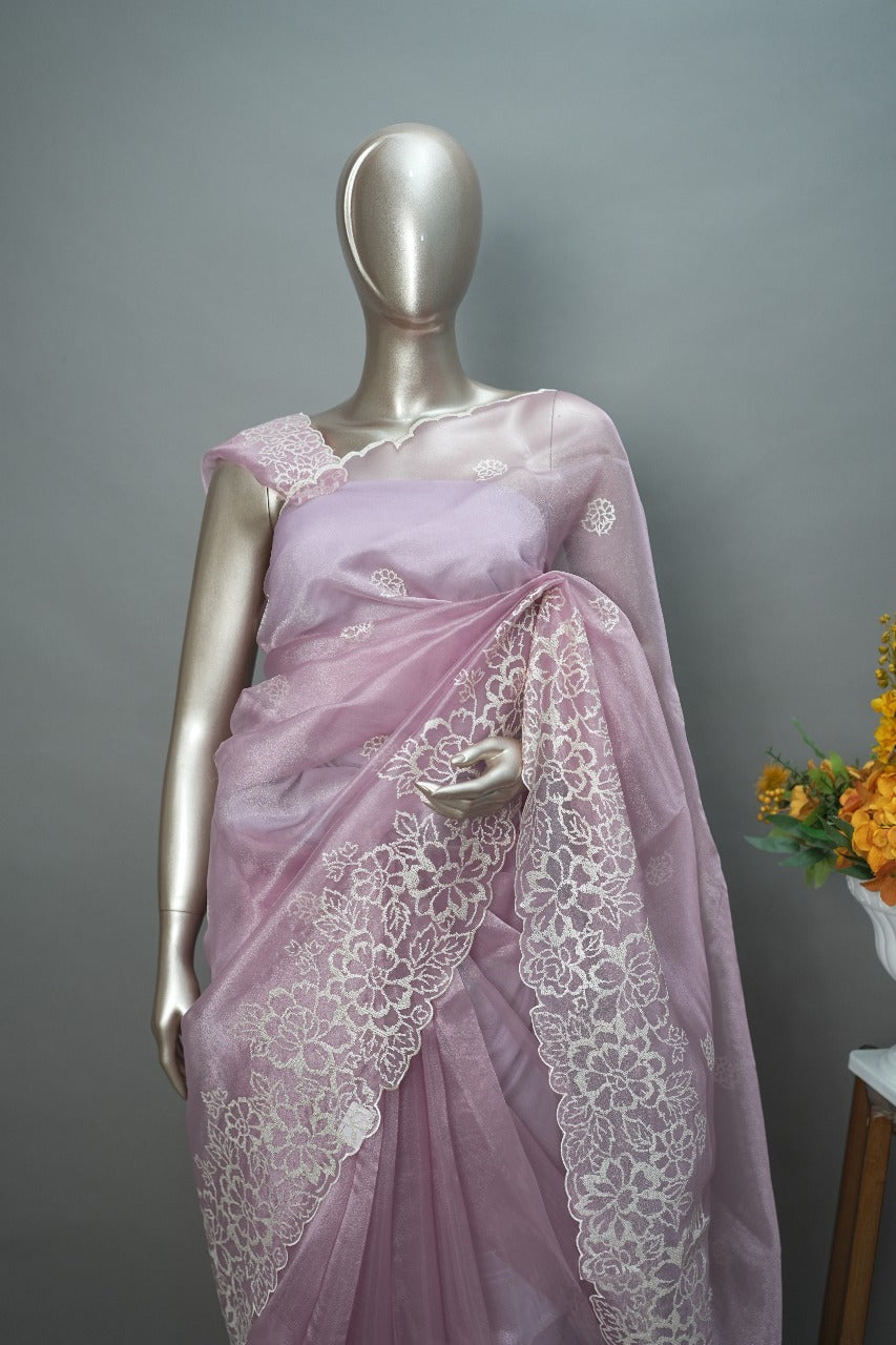 Glass Organza Saree TSA3032