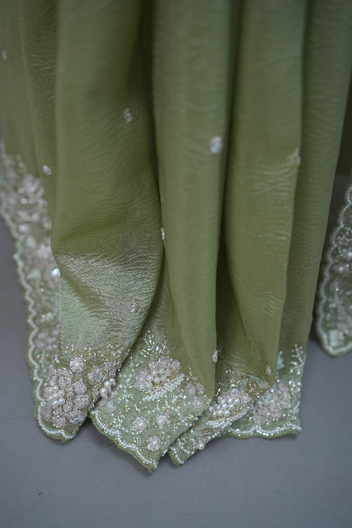 Crushed Tissue Saree TSA3033