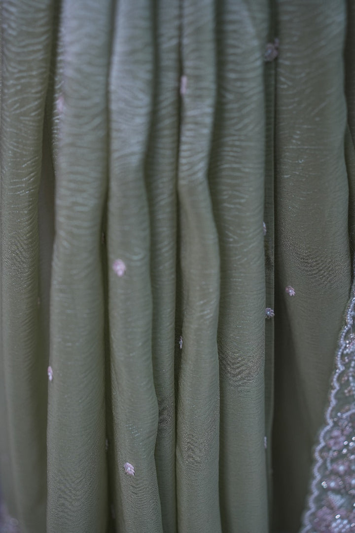 Crushed Tissue Saree TSA3033