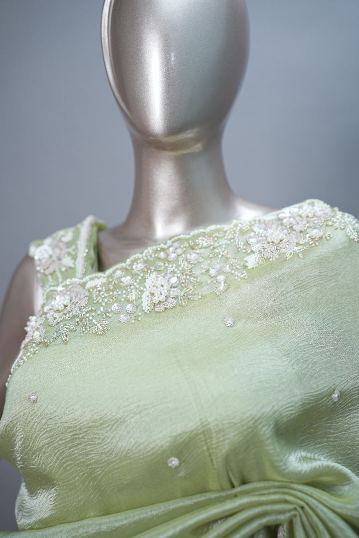 Crushed Tissue Saree TSA3033