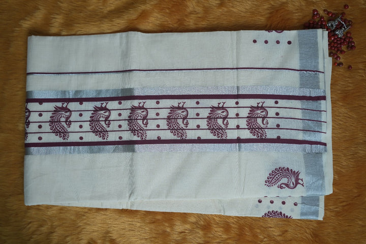 Kerala Cotton Saree TSA342