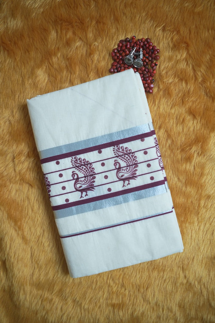 Kerala Cotton Saree TSA342