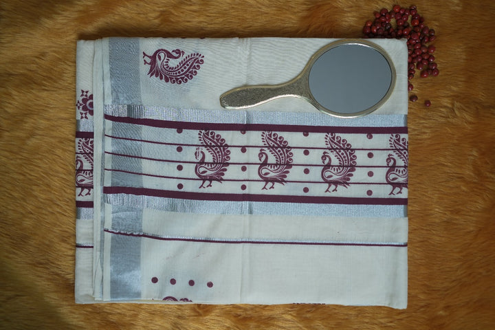 Kerala Cotton Saree TSA342
