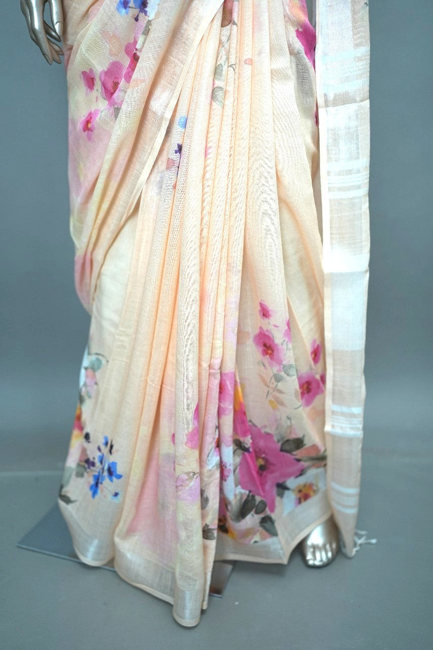 Linen Saree TSA3113