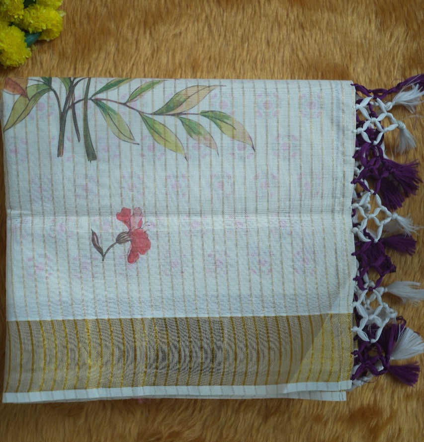 Digital Print Onam Saree TSA347