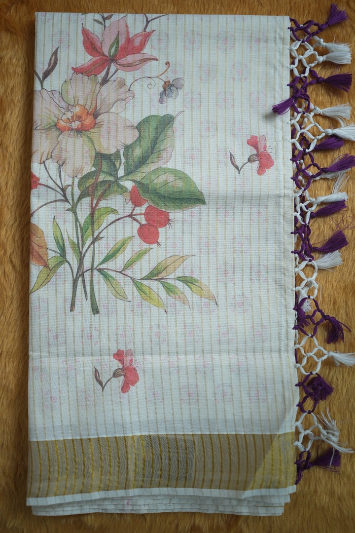Digital Print Onam Saree TSA347