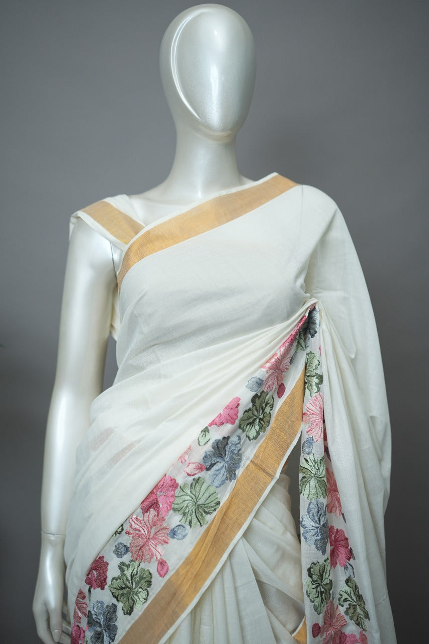 Kerala Cotton Saree TSA376