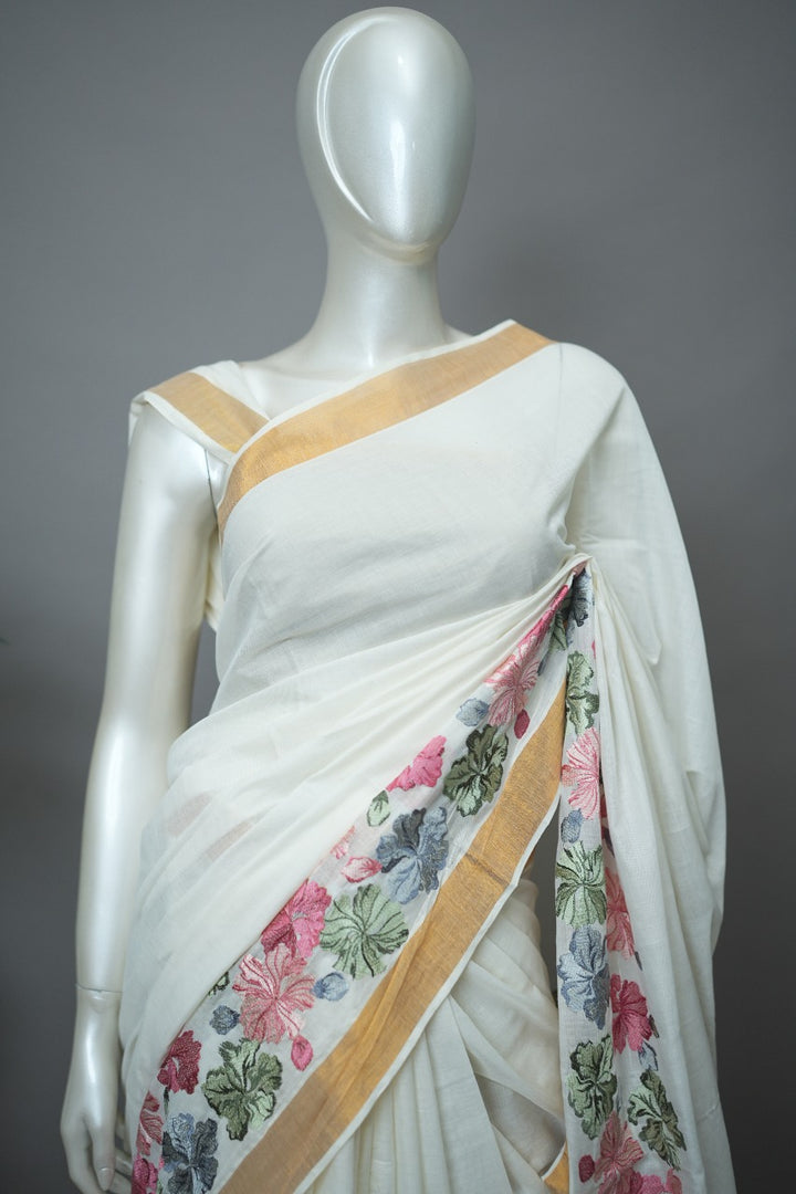 Kerala Cotton Saree TSA376