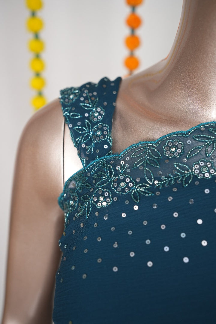 Crushed Organza Saree TSA3138