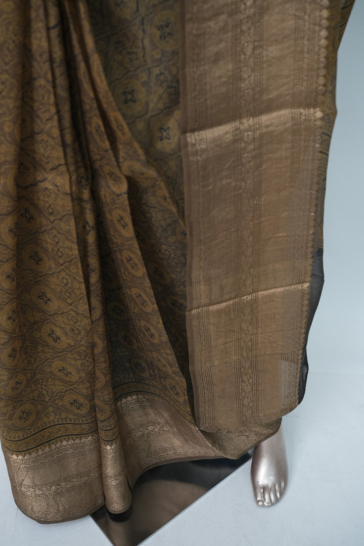 Ajrakh Print Saree TSA3146