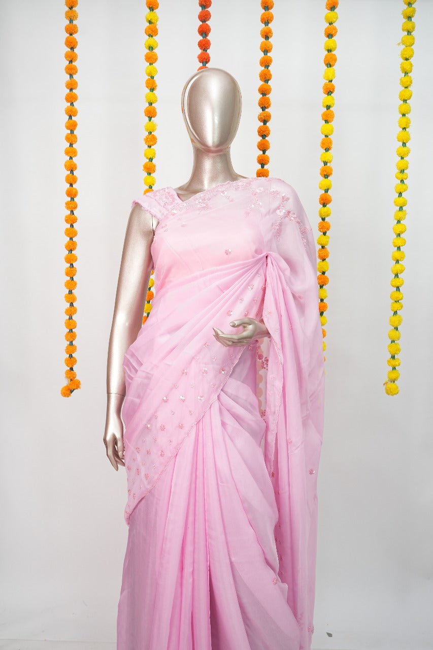 Viscose Organza Saree TSA3231