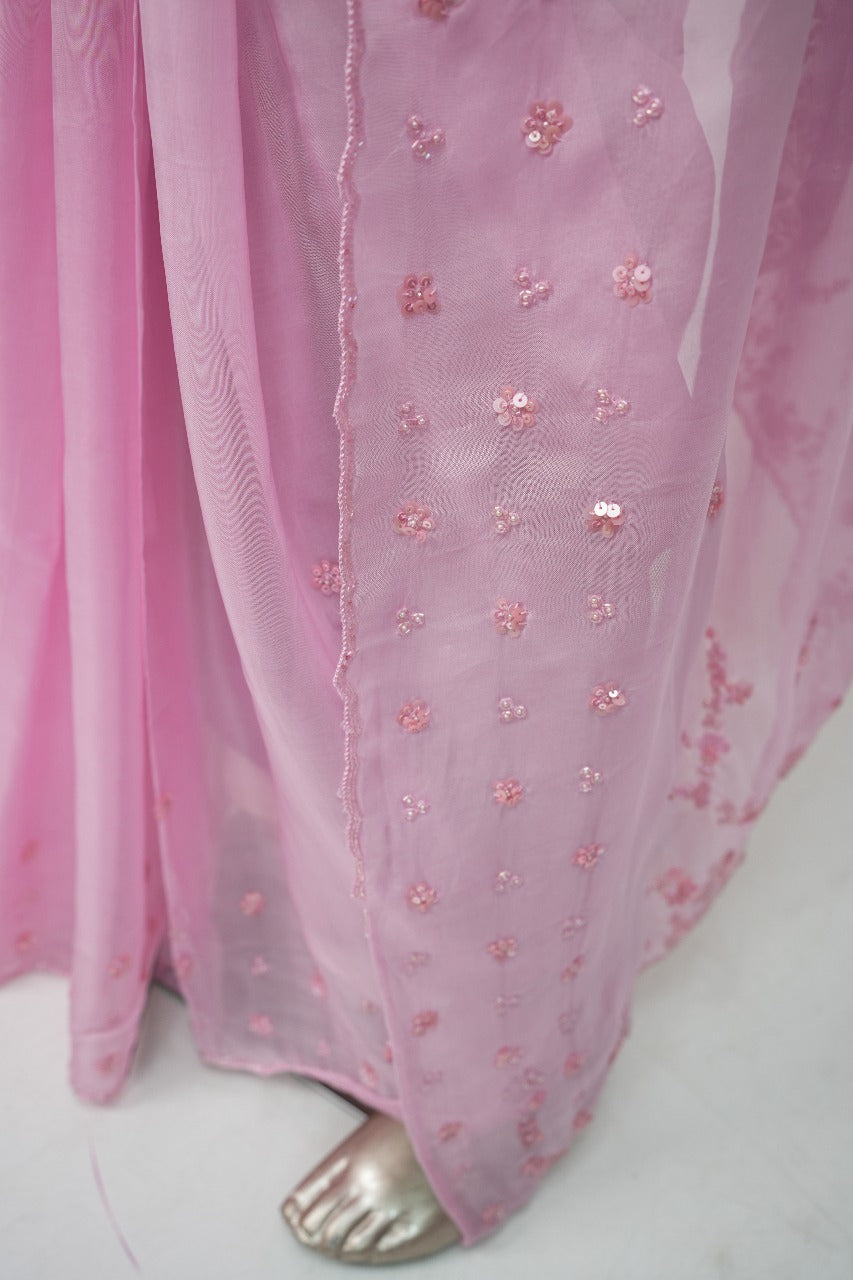 Viscose Organza Saree TSA3231