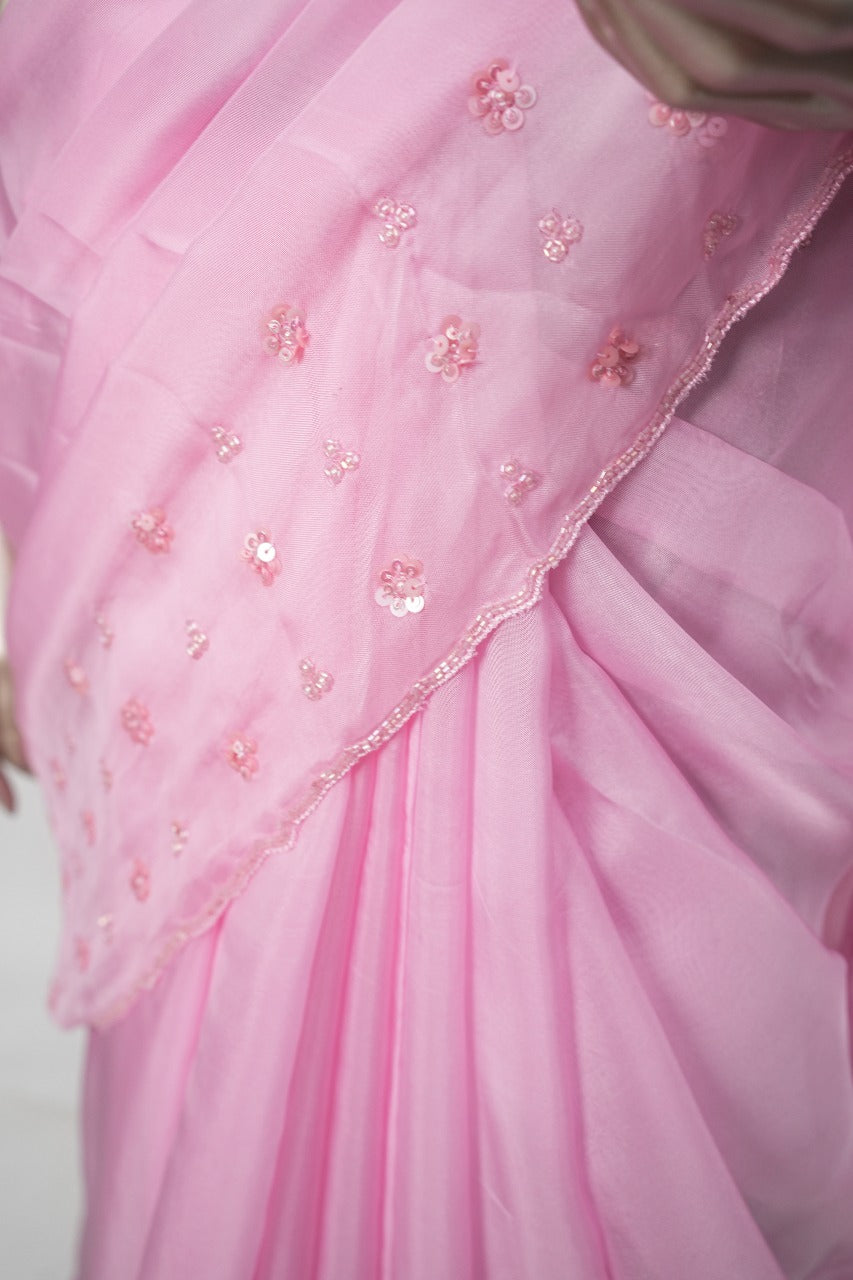 Viscose Organza Saree TSA3231
