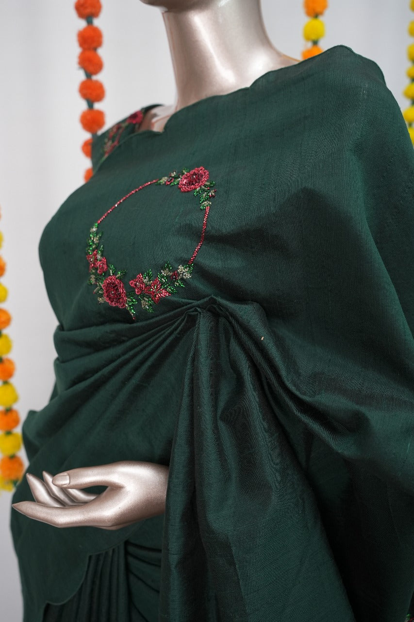Raw Silk Saree TSA3225