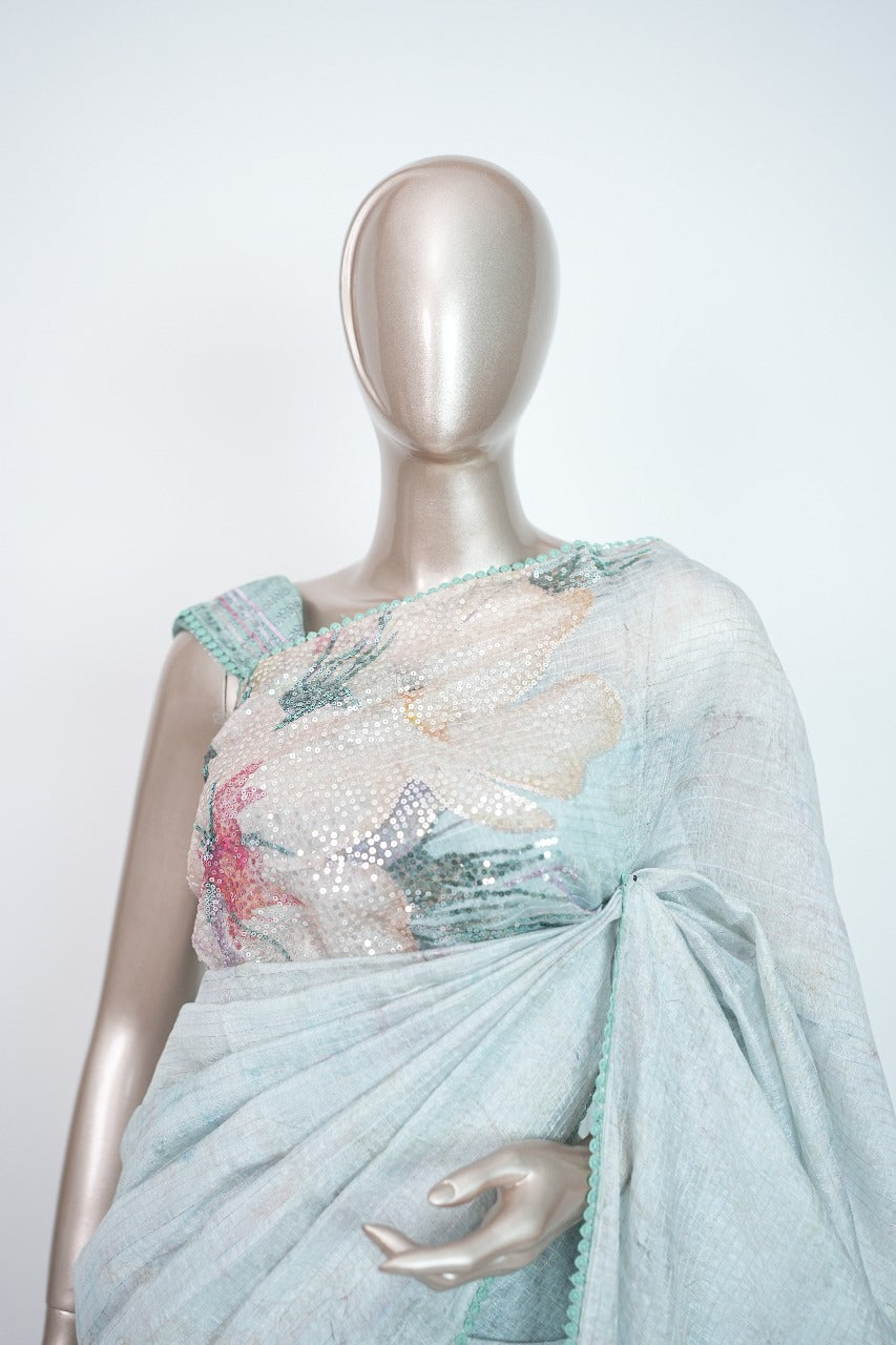 Semi-Tussar Saree TSA3309