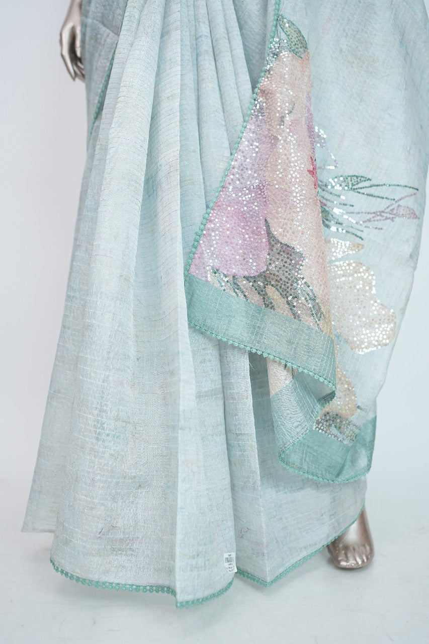 Semi-Tussar Saree TSA3309
