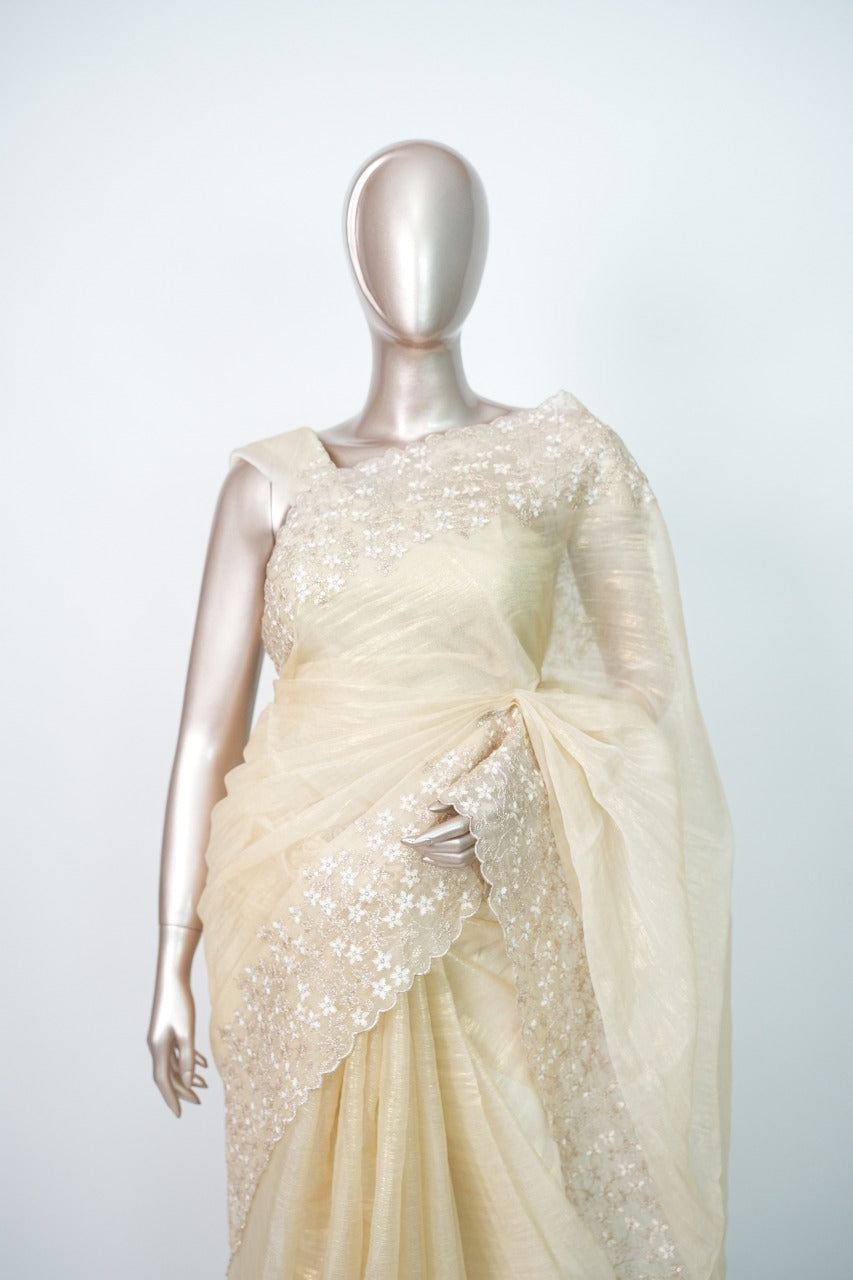 Crushed Tissue Saree TSA3323
