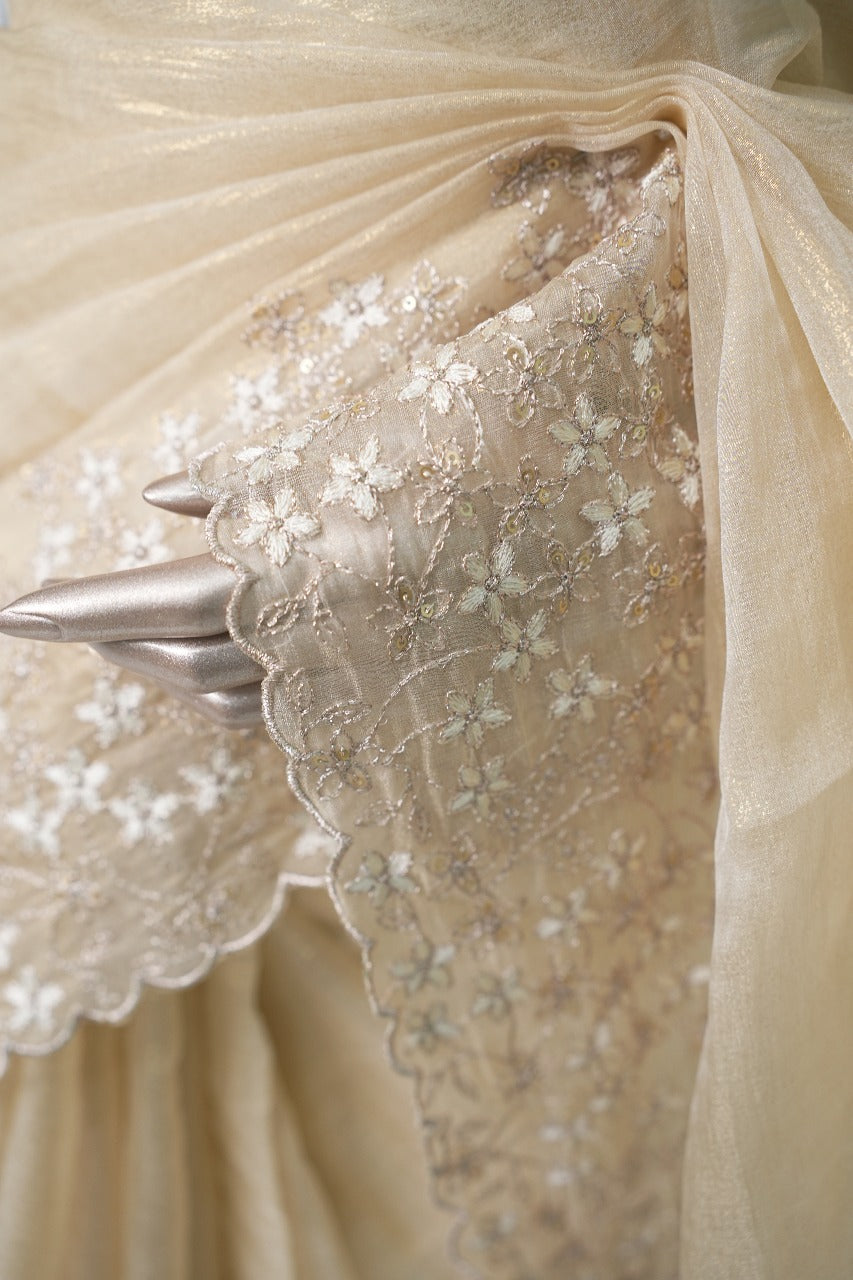 Crushed Tissue Saree TSA3323