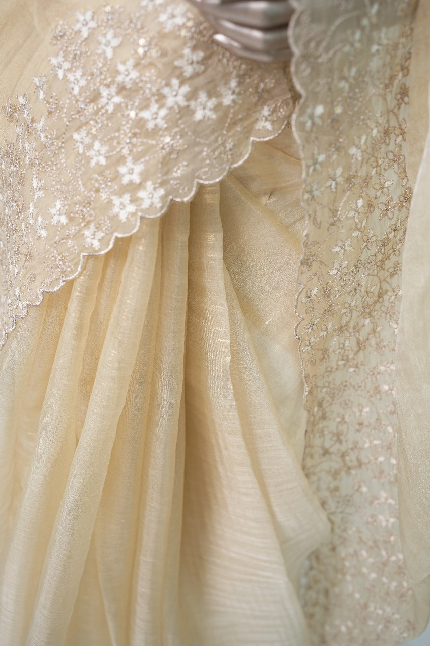 Crushed Tissue Saree TSA3323