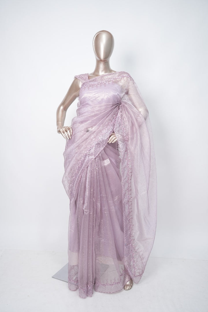 Crushed Tissue Saree TSA3327