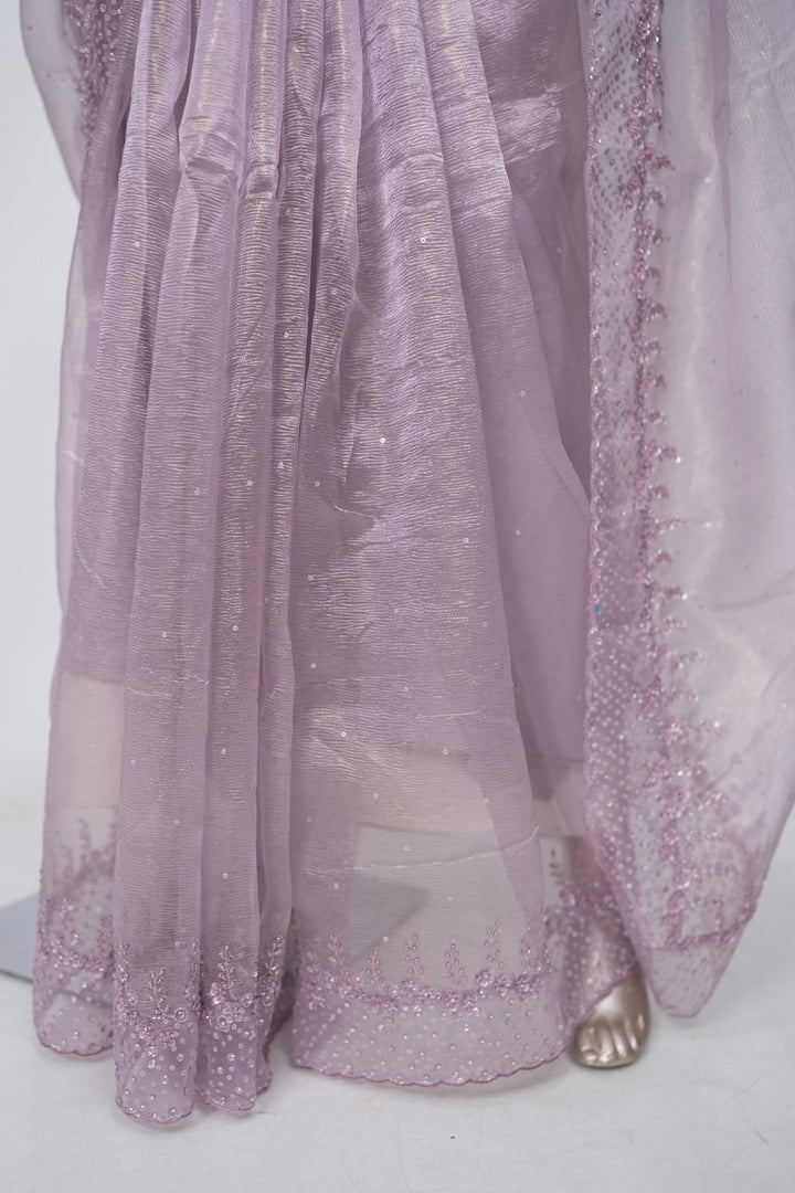 Crushed Tissue Saree TSA3327