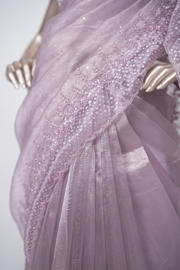 Crushed Tissue Saree TSA3327