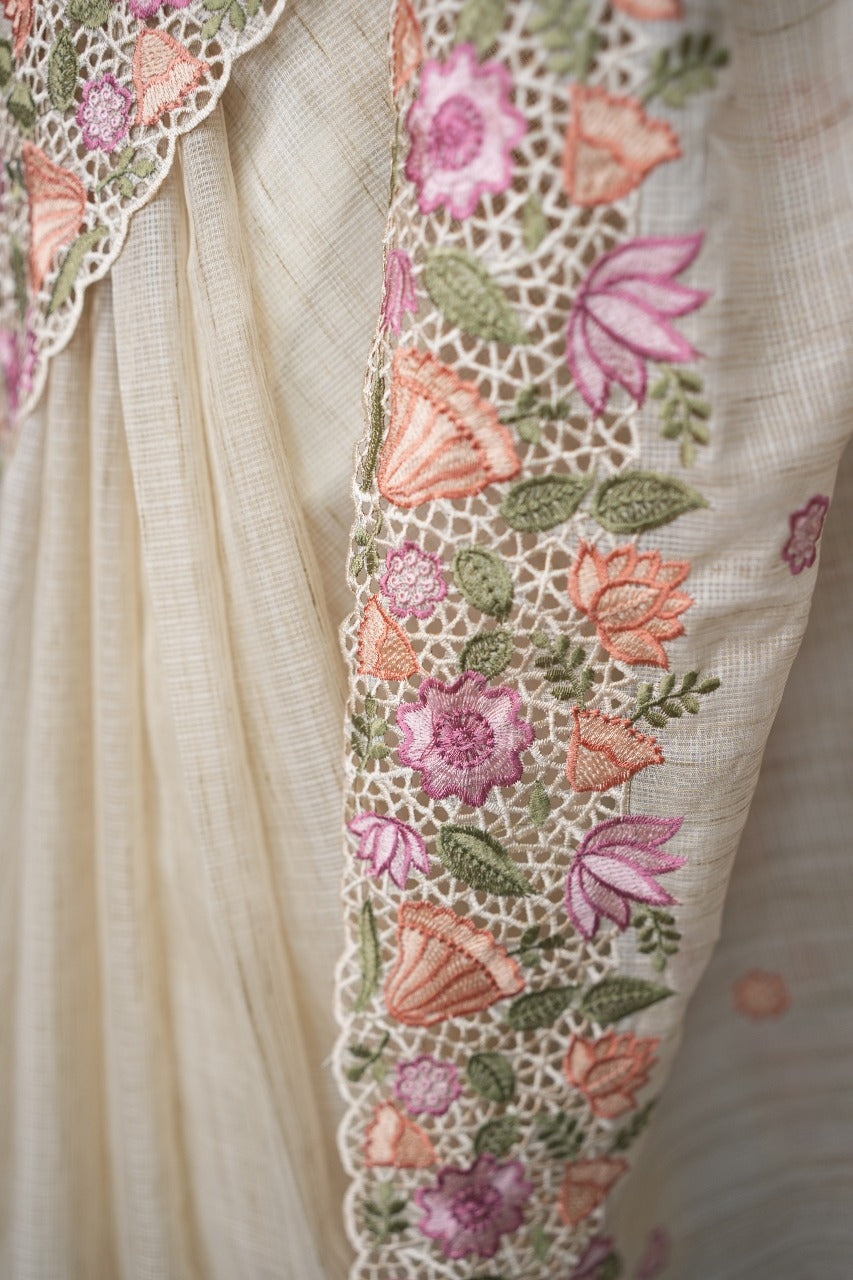 Cut Work Saree TSA3336
