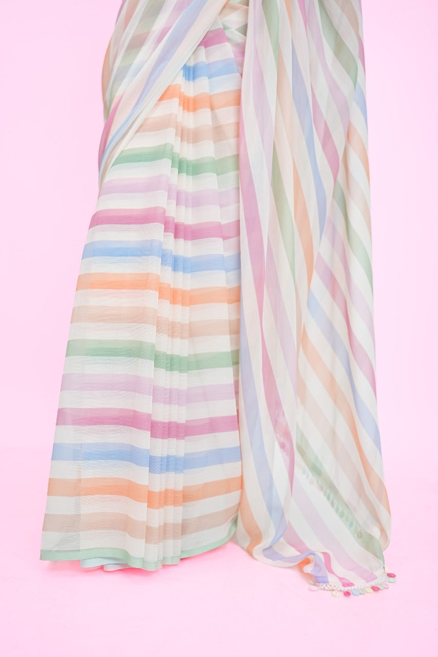 Stripe Saree TSA388