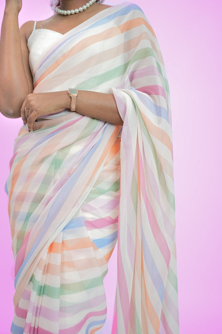 Stripe Saree TSA388